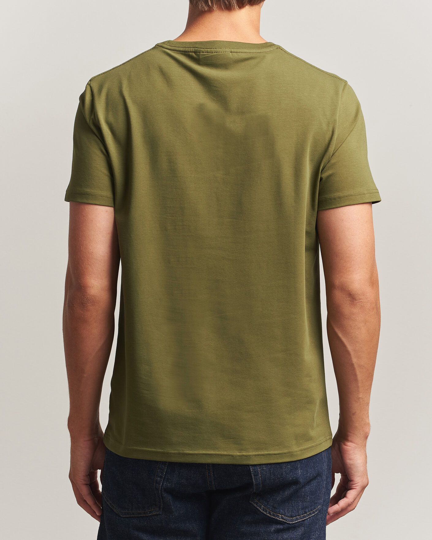 Heren | T-shirts | Morris | James Crew Neck T-Shirt Olive