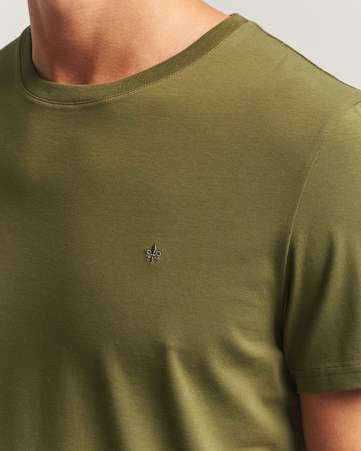 Heren | T-shirts | Morris | James Crew Neck T-Shirt Olive