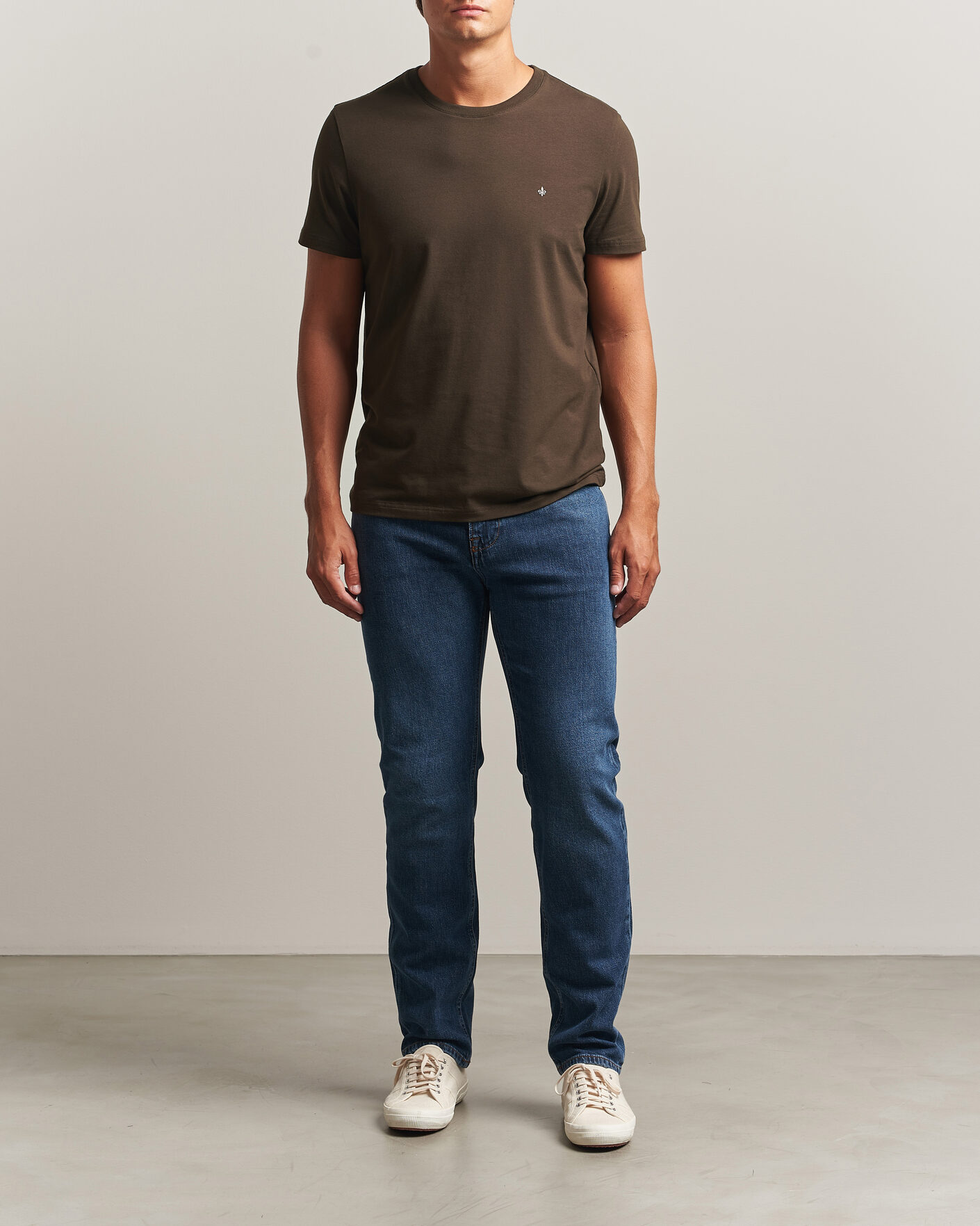 Homme | T-shirts | Morris | James Crew Neck T-Shirt Brown