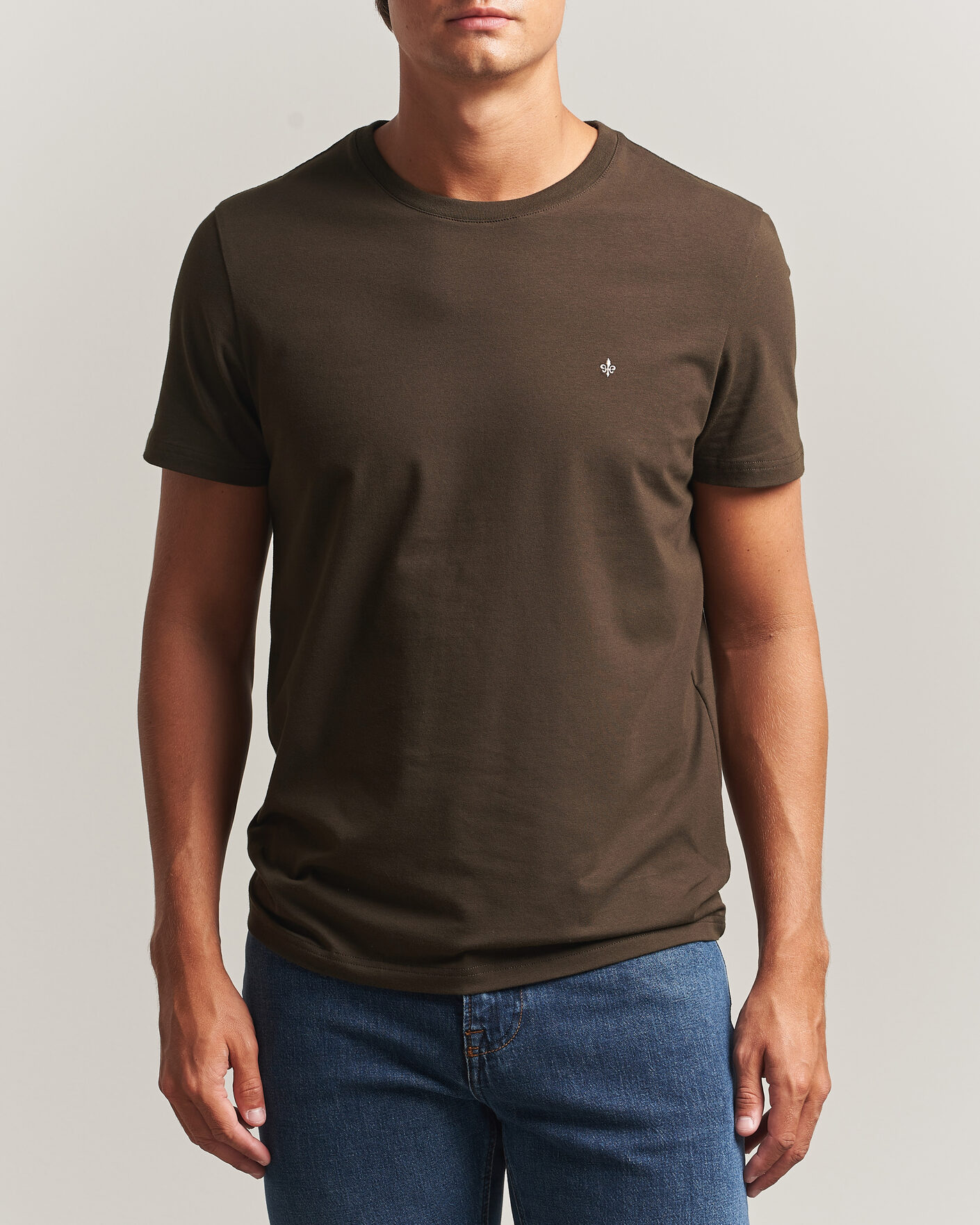 Homme | T-shirts | Morris | James Crew Neck T-Shirt Brown