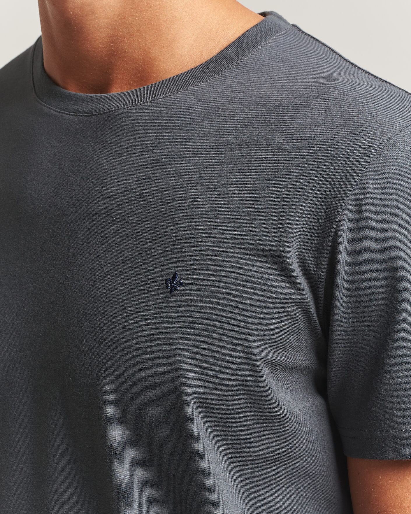 Heren | T-shirts | Morris | James Crew Neck T-Shirt Grey