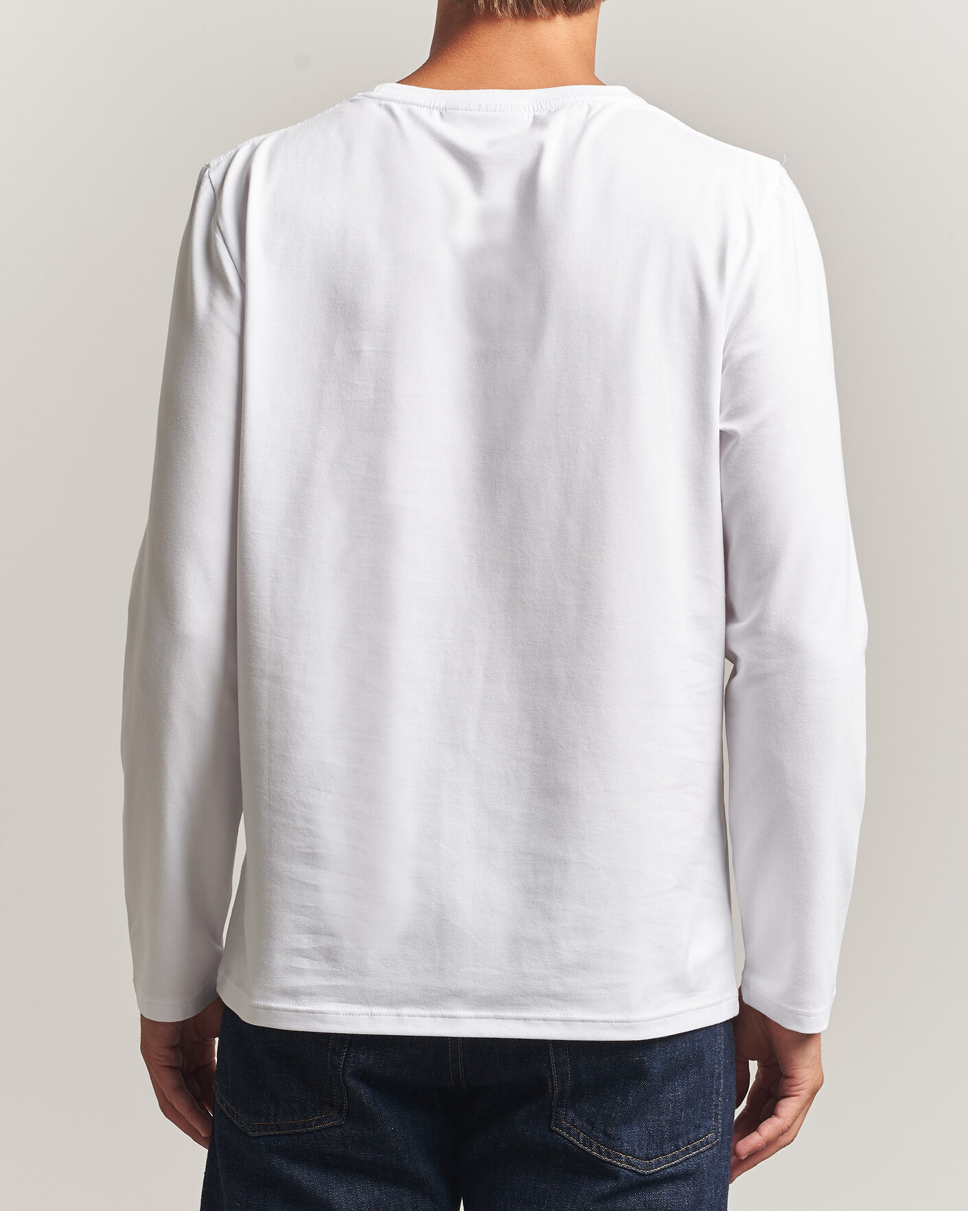 Heren | T-shirts | Morris | James Long Sleeve T-Shirt White