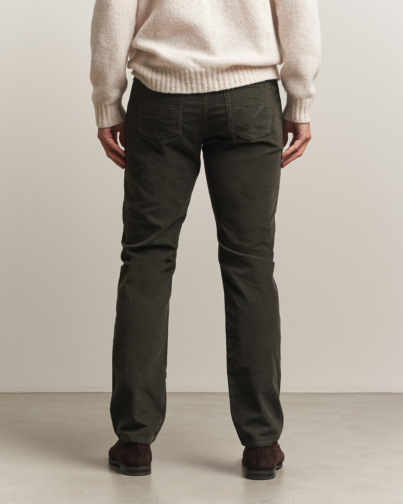 Heren | Broeken | Morris | James Cord 5-Pocket Pants Olive
