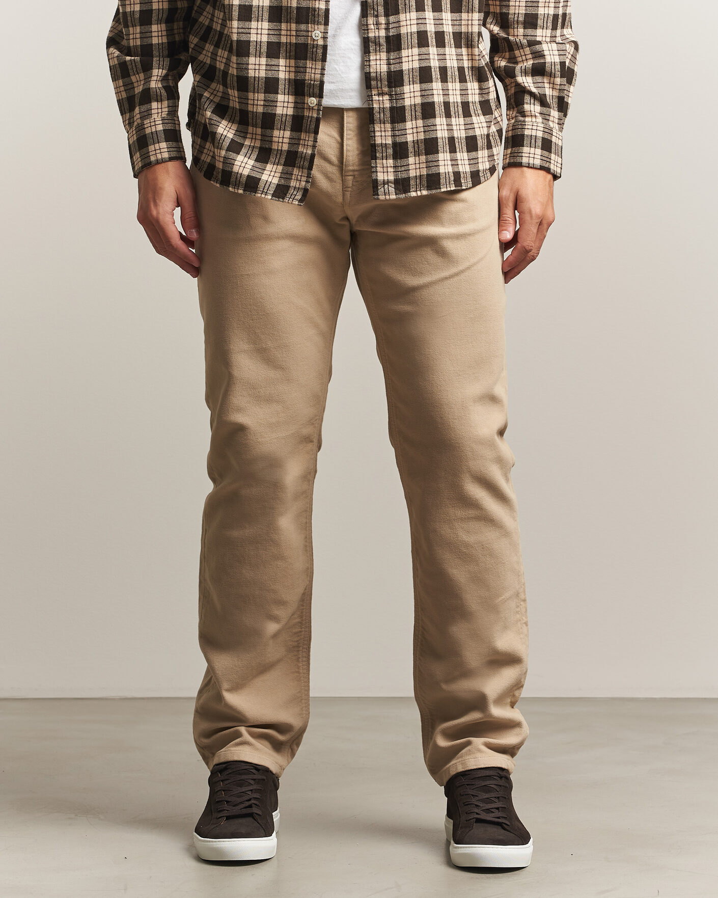 Homme | Pantalons | Morris | James Winter Twill 5-Pocket Pants Khaki