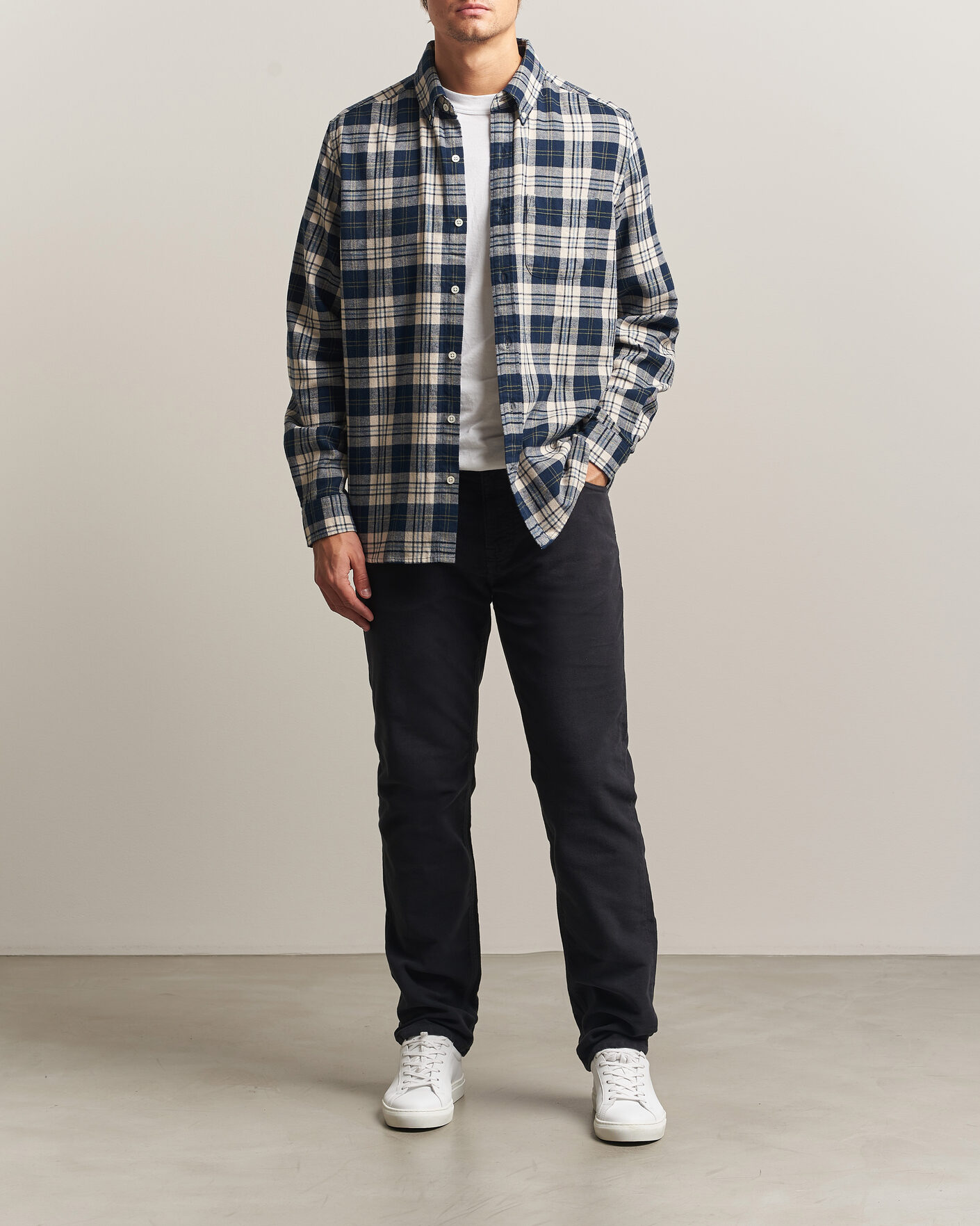 Homme | Pantalons | Morris | James Winter Twill 5-Pocket Pants Blue
