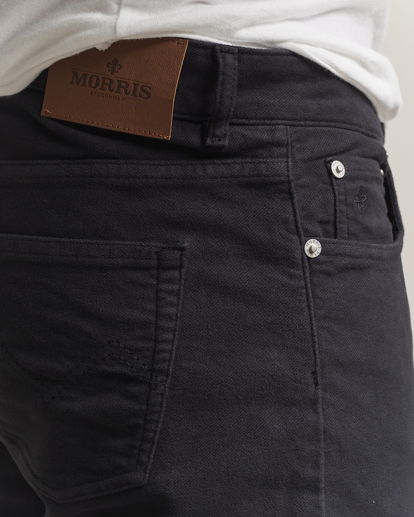 Homme | Pantalons | Morris | James Winter Twill 5-Pocket Pants Blue