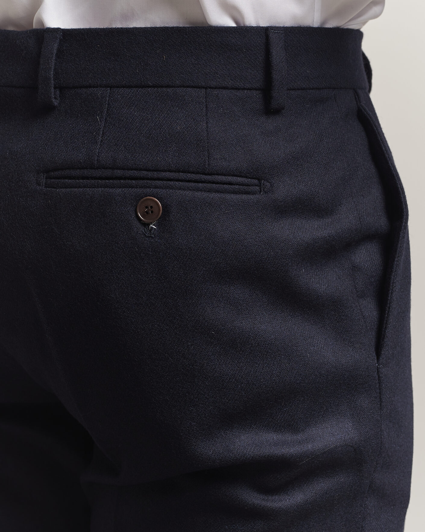 Heren | Broeken | Morris | Flannel Suit Trousers Navy