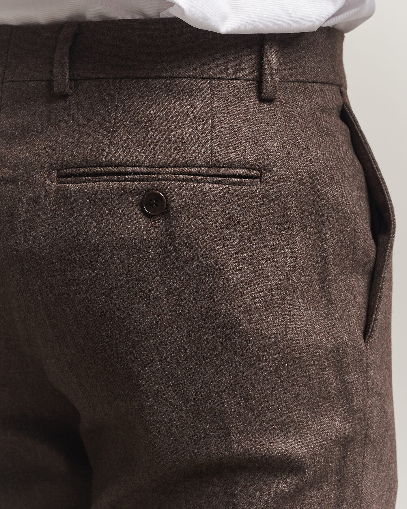 Homme | Pantalons | Morris | Flannel Suit Trousers Brown