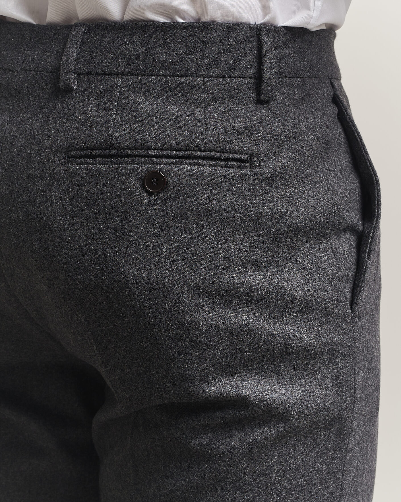 Heren | Broeken | Morris | Flannel Suit Trousers Grey