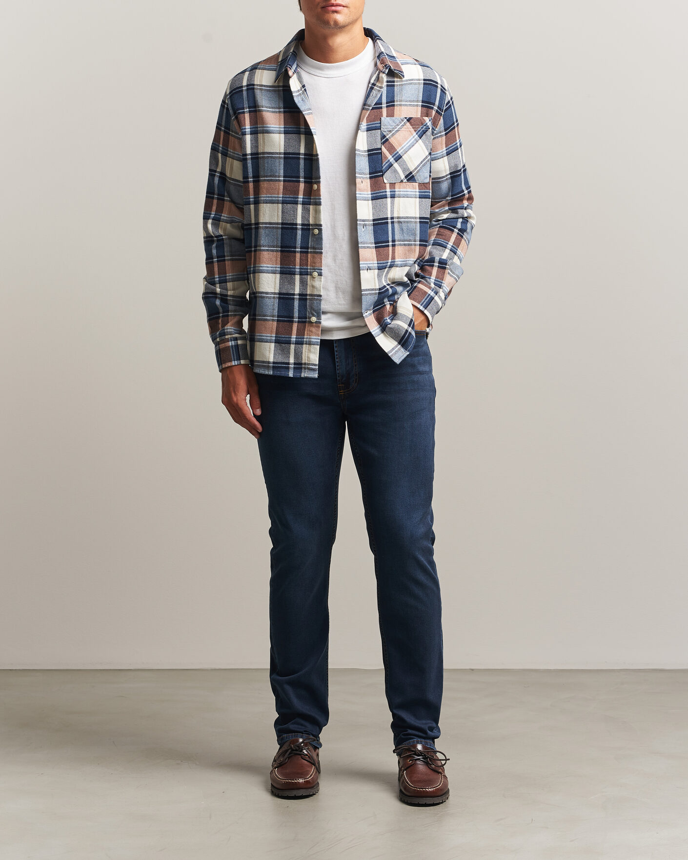 Heren | Jeans | Morris | Steve Satin Jeans One Year Wash