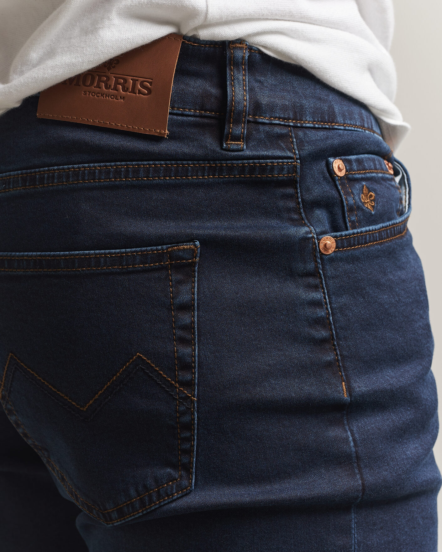 Heren | Jeans | Morris | Steve Satin Jeans Rinse Wash