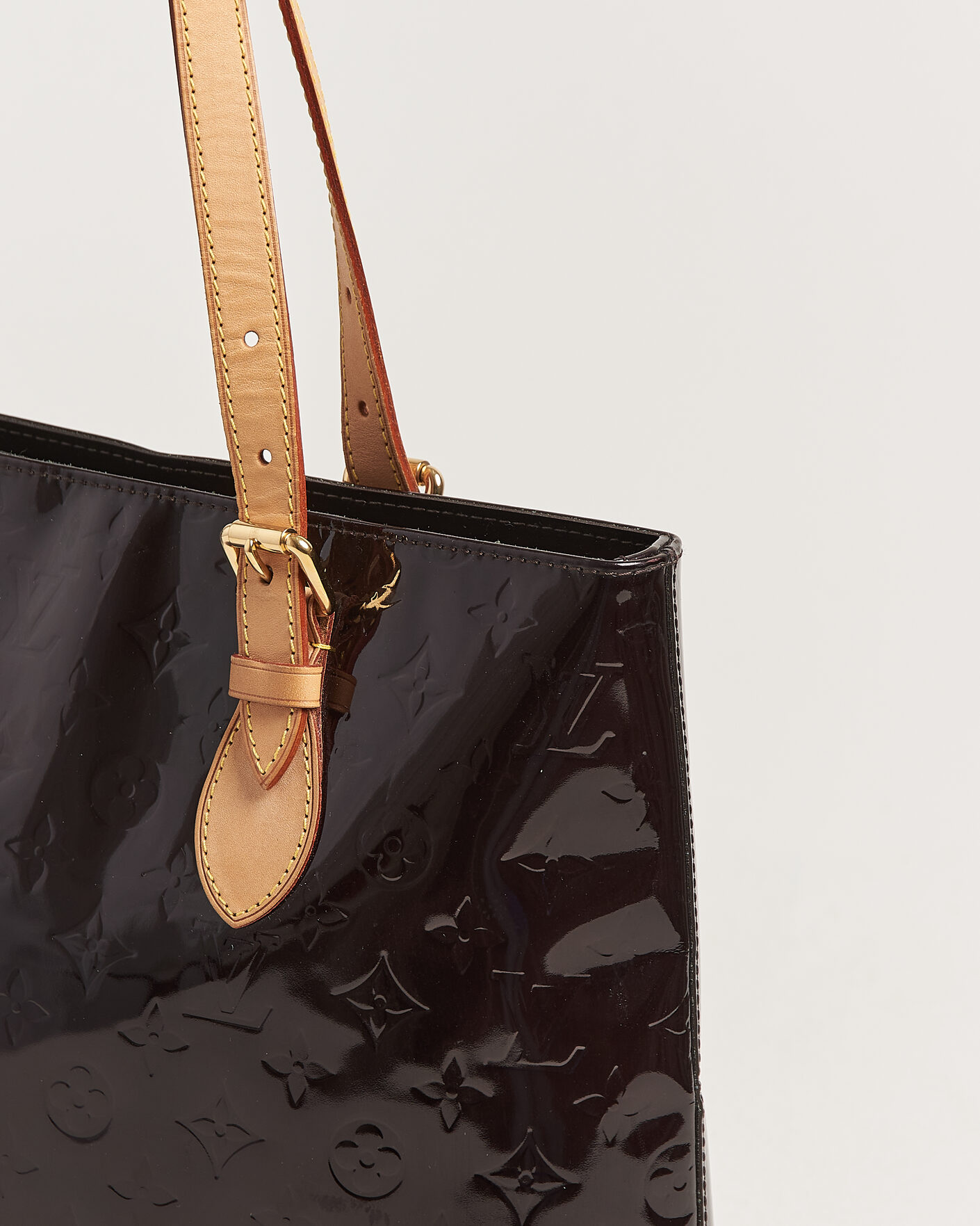 Homme | Pre-Owned & Vintage Bags | Louis Vuitton Pre-Owned | Brentwood Tote Bag Vernis Leather Burgundy