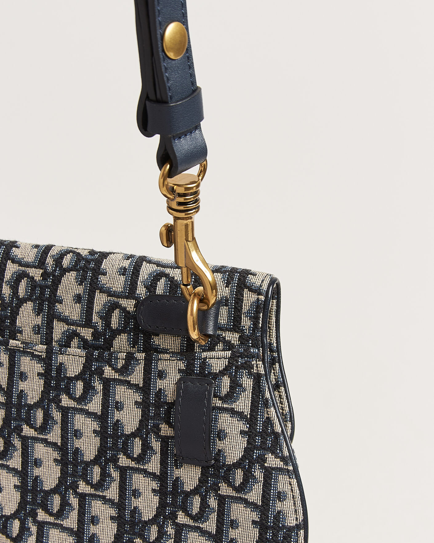 Homme | Pre-Owned & Vintage Bags | Dior Pre-Owned | Saddle Belt Bag Oblique Jacquard Blue