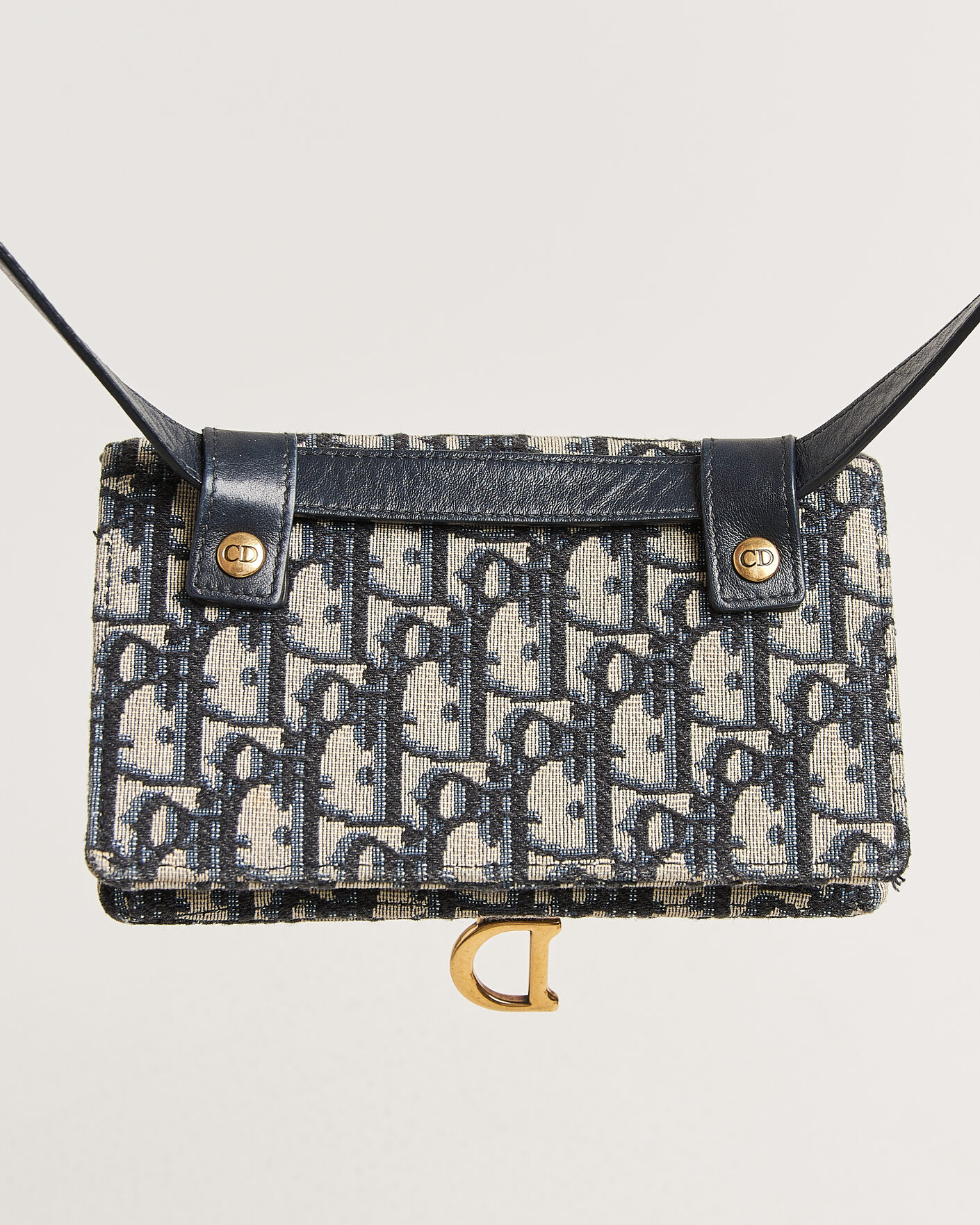 Homme | Pre-Owned & Vintage Bags | Dior Pre-Owned | Saddle Rectangular Belt Bag Blue