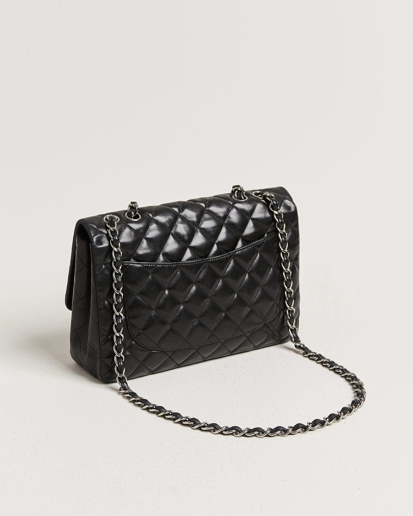Heren | Pre-Owned & Vintage Bags | Chanel Pre-Owned | Classic Jumbo Single Flap Bag Lambskin Black