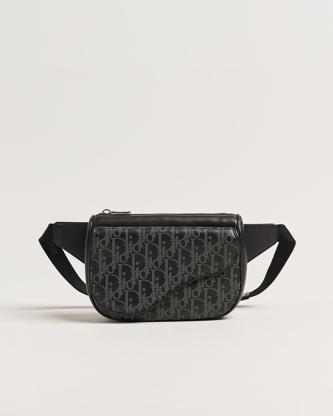Homme | Pre-Owned & Vintage Bags | Dior Pre-Owned | Saddle Bag Oblique Leather Black