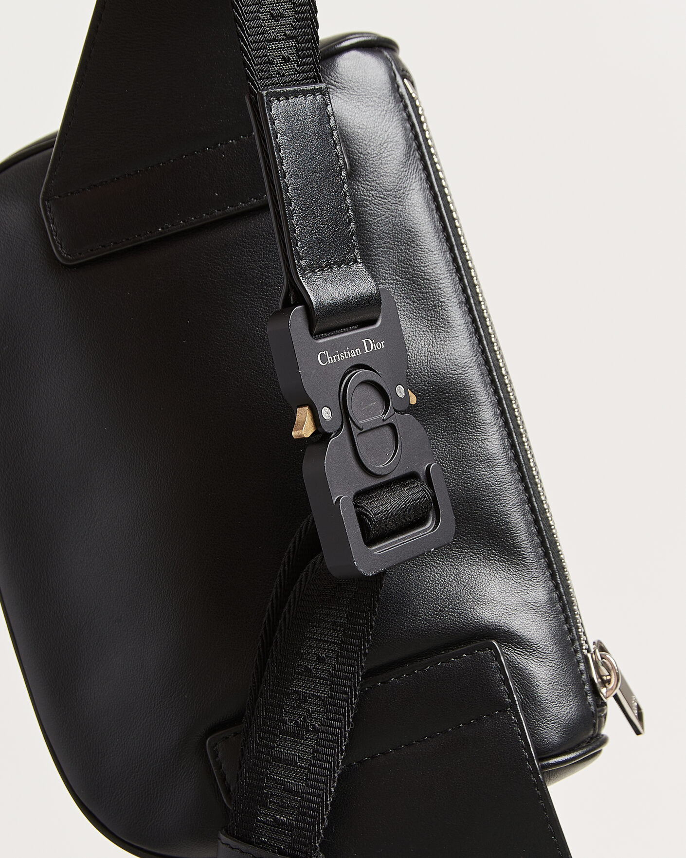 Homme | Pre-Owned & Vintage Bags | Dior Pre-Owned | Saddle Bag Oblique Leather Black
