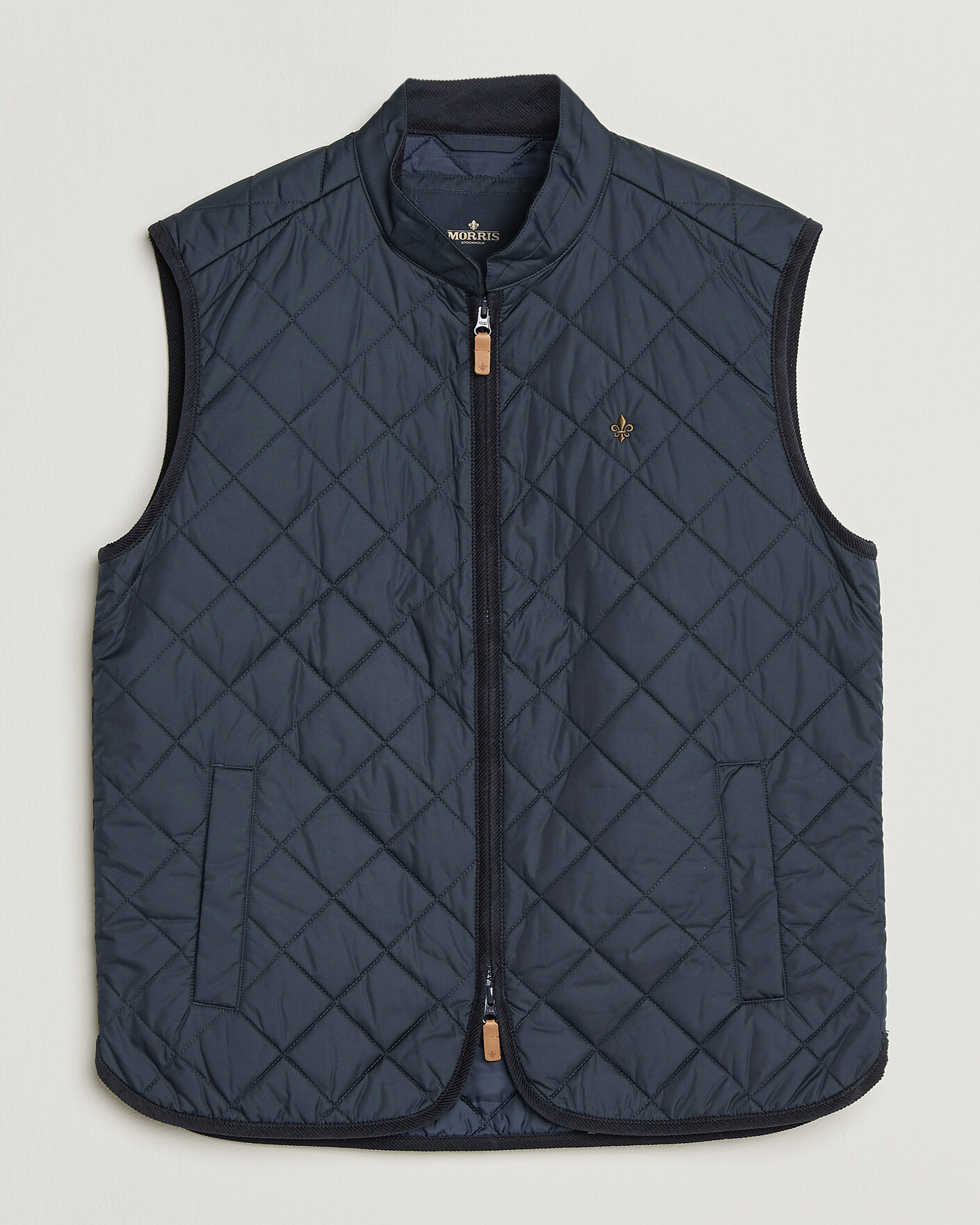 Heren | Gilets | Morris | Teddy Quilted Vest Old Blue