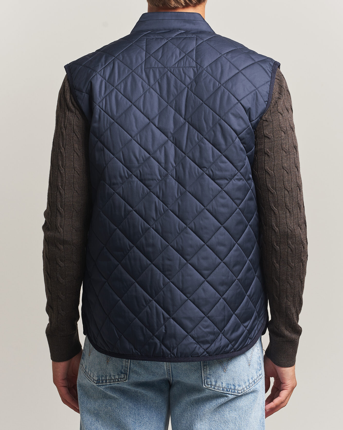 Heren | Gilets | Morris | Teddy Quilted Vest Old Blue