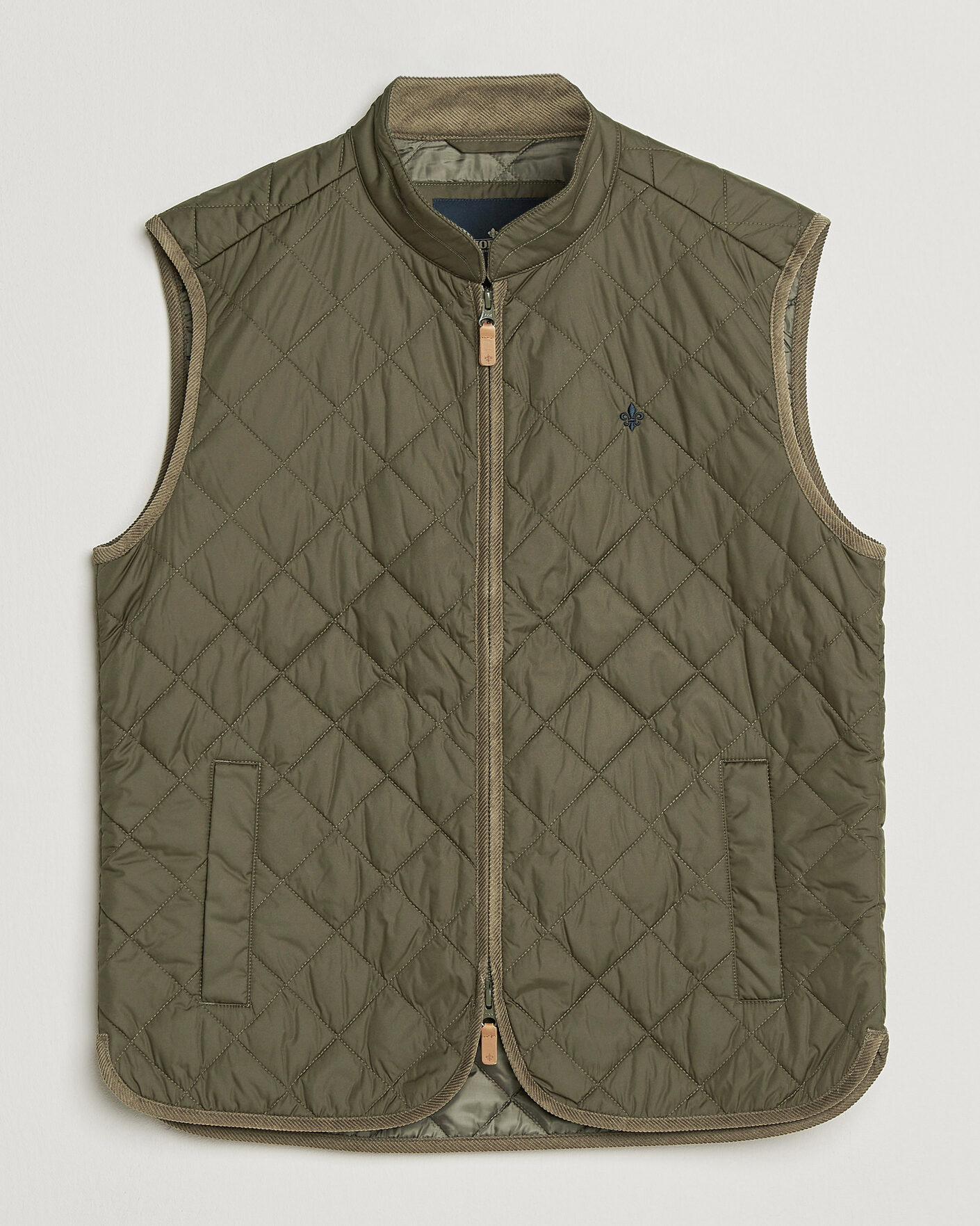 Heren | Gilets | Morris | Teddy Quilted Vest Olive