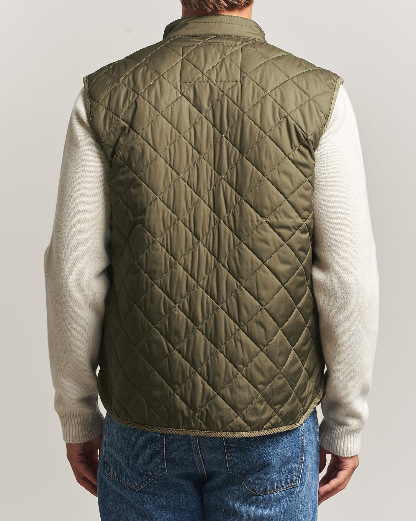 Heren | Gilets | Morris | Teddy Quilted Vest Olive