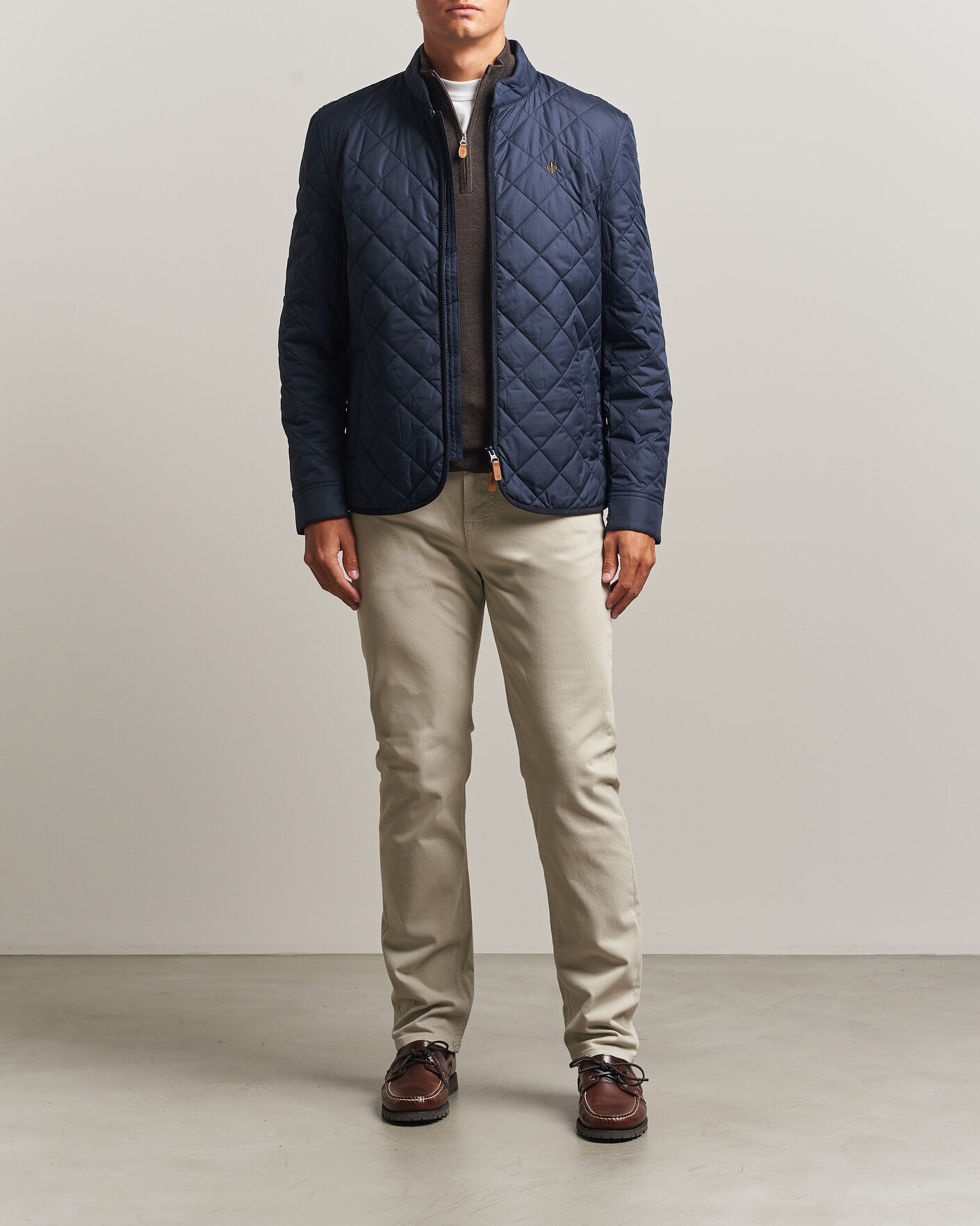 Heren | Jassen | Morris | Teddy Quilted Jacket Old Blue