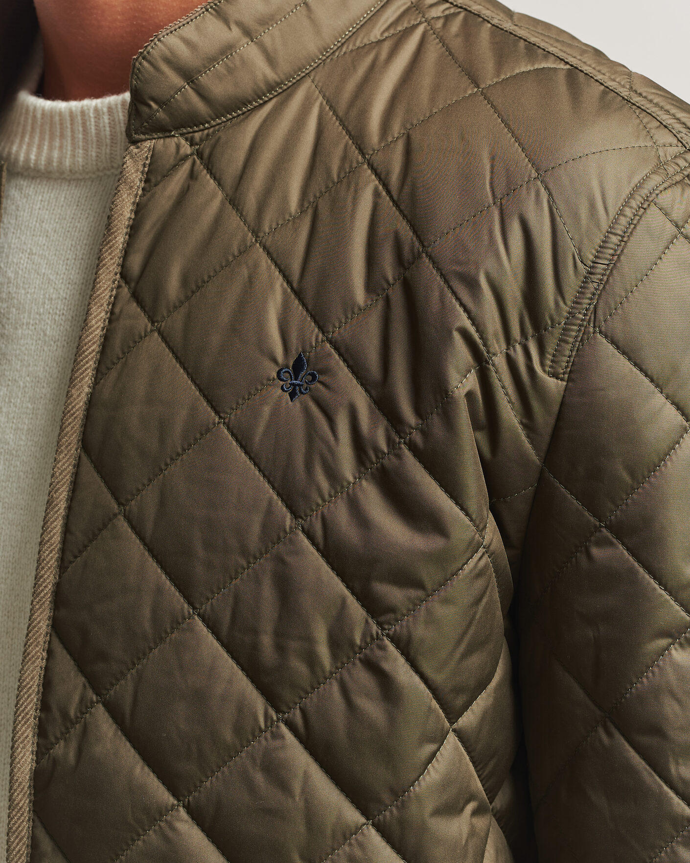 Heren | Jassen | Morris | Teddy Quilted Jacket Olive