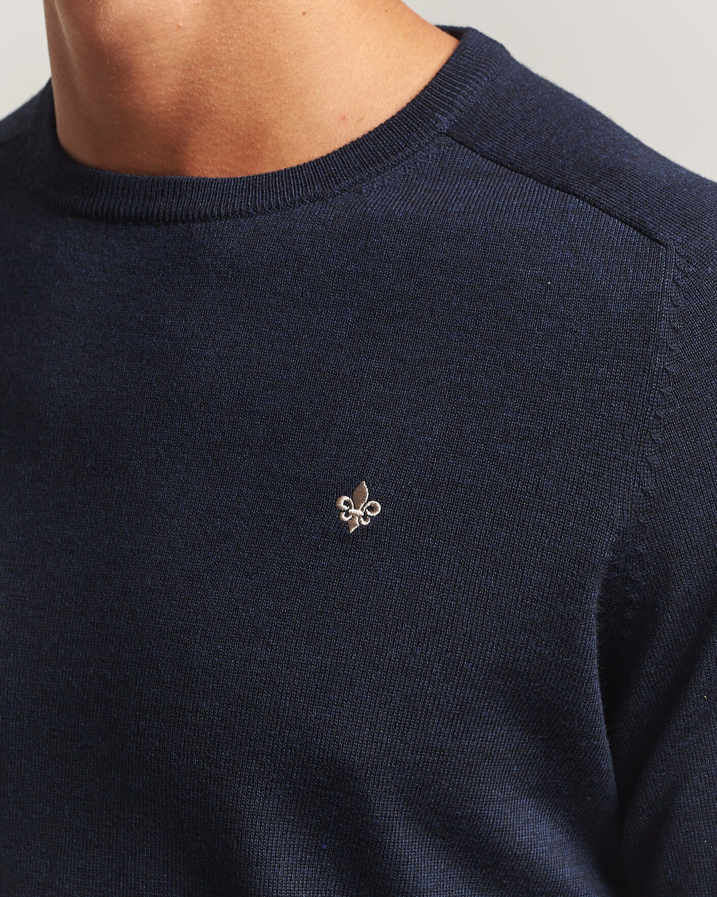 Heren | Truien | Morris | Merino O-Neck Navy