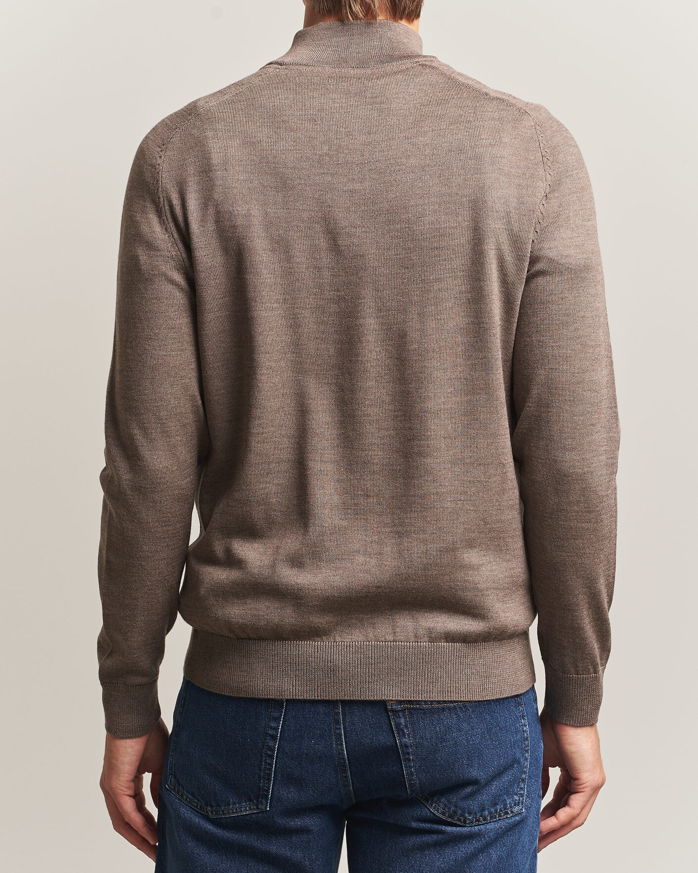 Homme | Pulls Et Tricots | Morris | John Merino Half Zip Brown