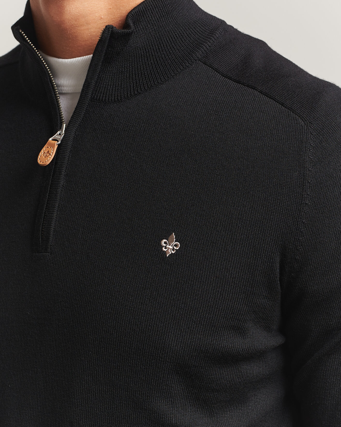 Homme | Pulls Et Tricots | Morris | John Merino Half Zip Black