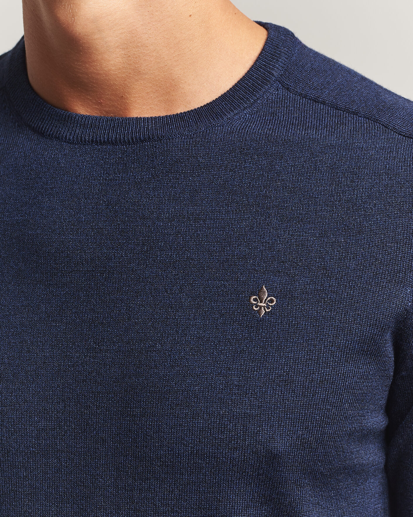 Heren | Truien | Morris | Merino O-Neck Navy
