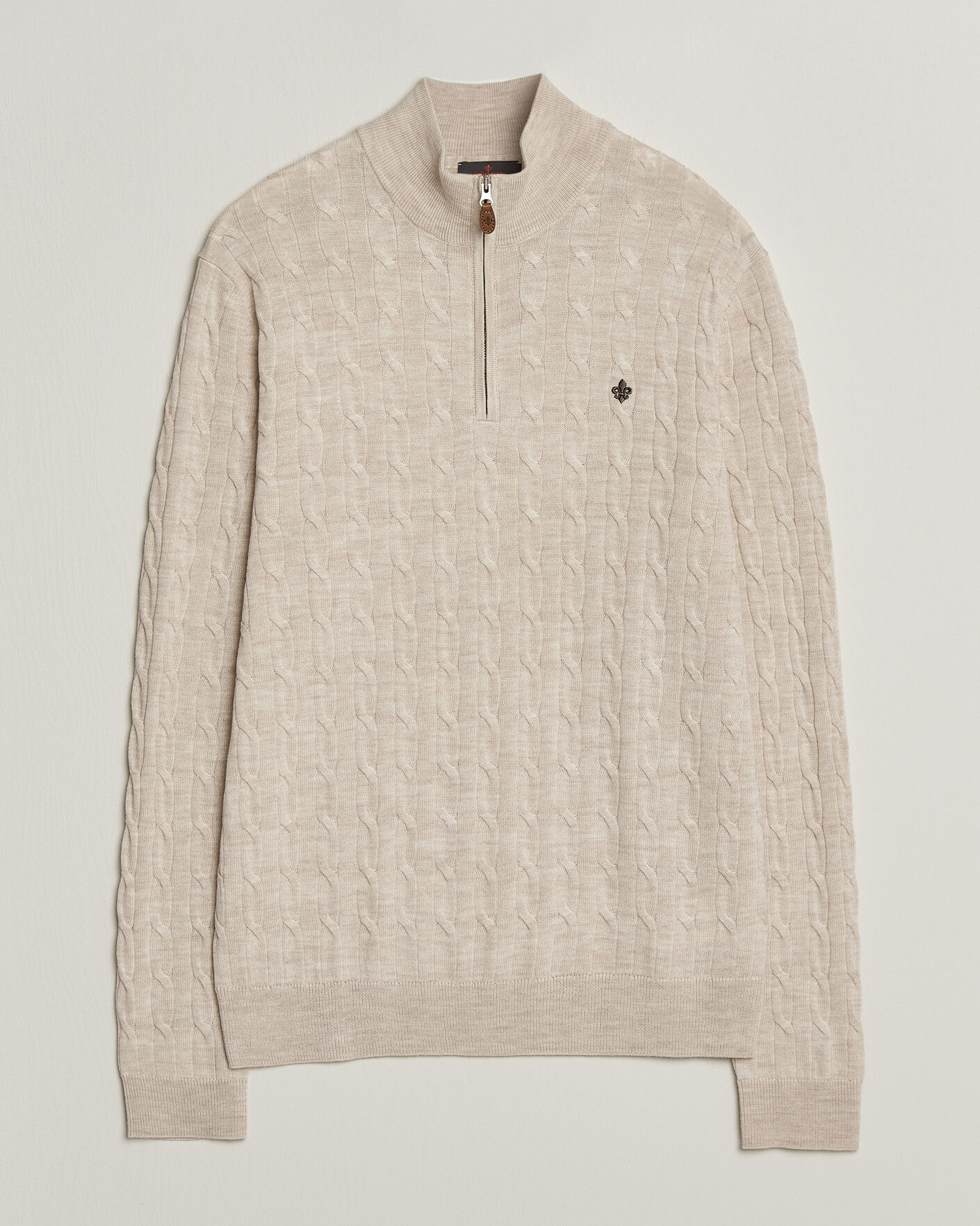 Homme | Pulls Et Tricots | Morris | Merino Cable Half Zip Off White