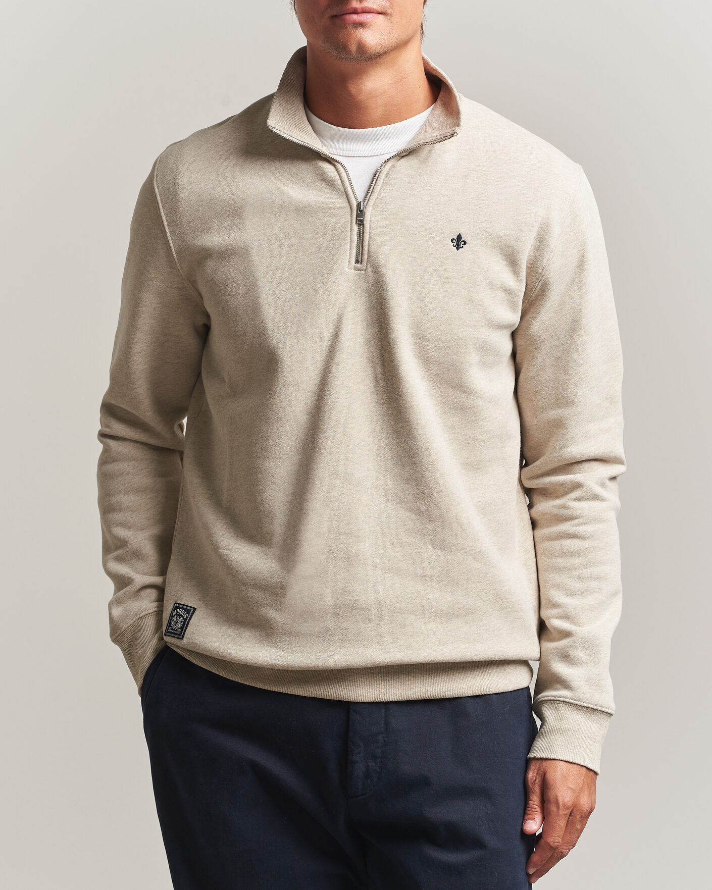 Heren | Truien | Morris | Brandon Lily Half Zip Khaki
