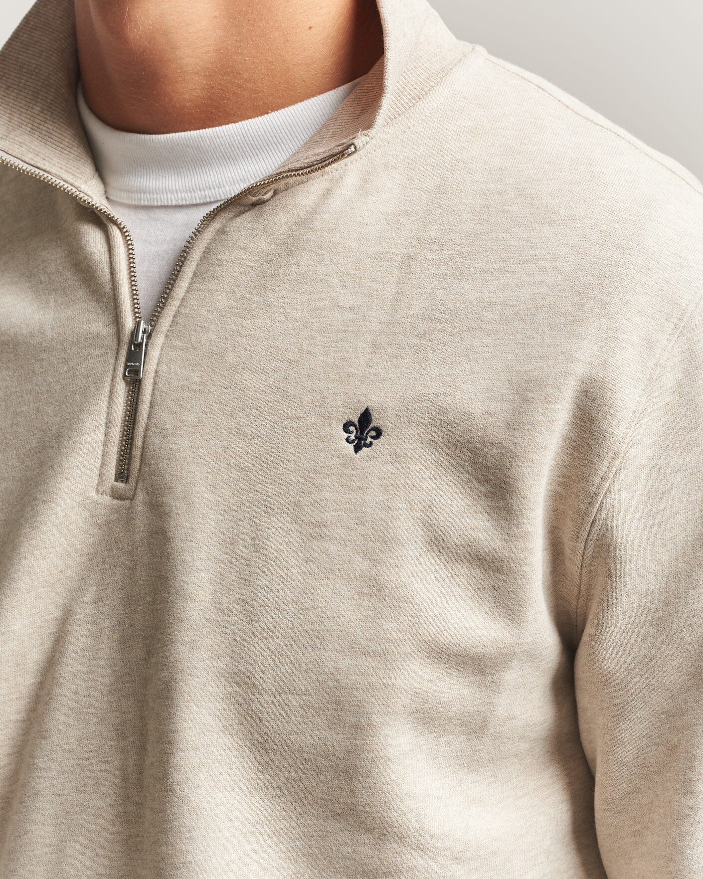 Heren | Truien | Morris | Brandon Lily Half Zip Khaki