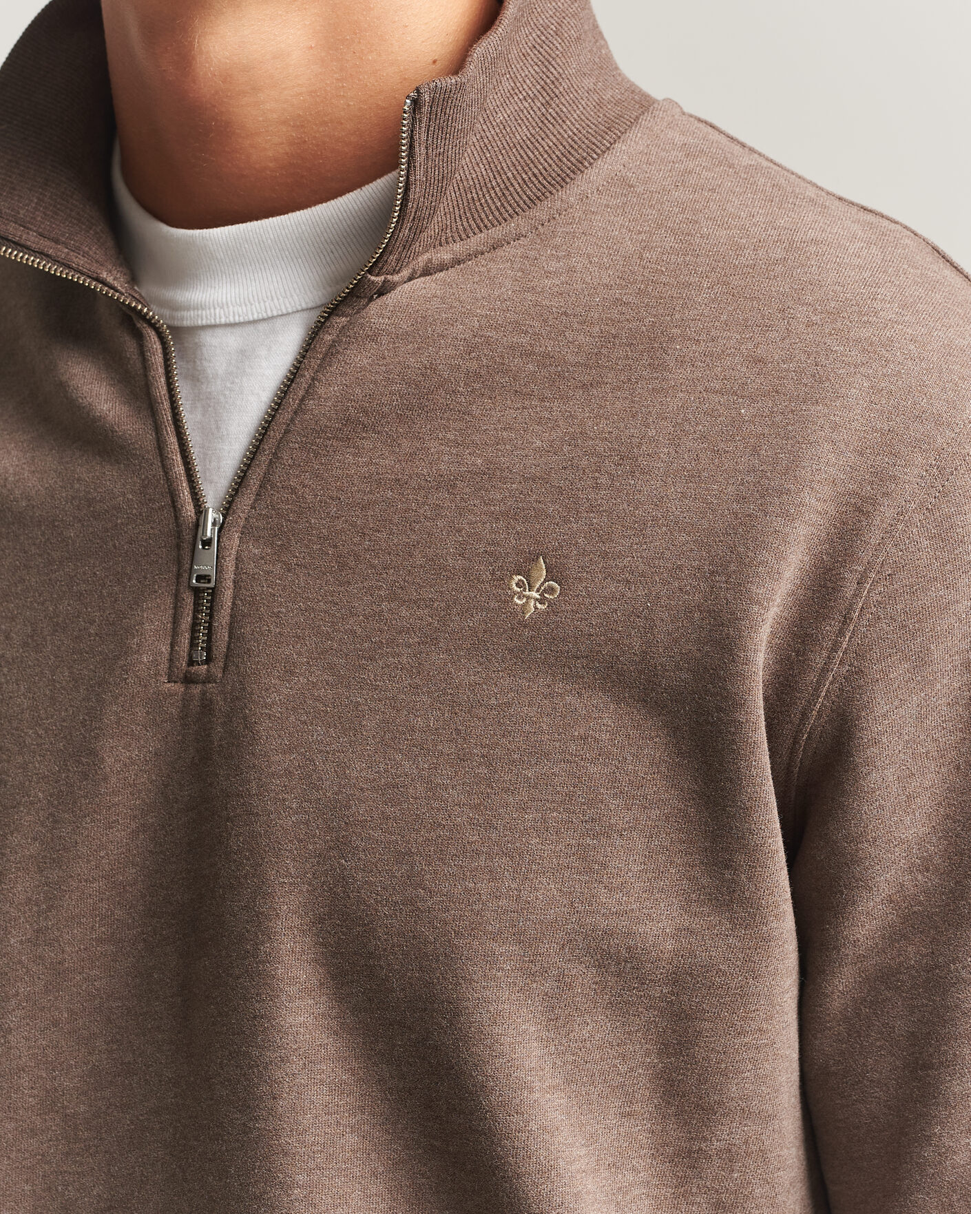 Homme | Pulls Et Tricots | Morris | Brandon Lily Half Zip Brown