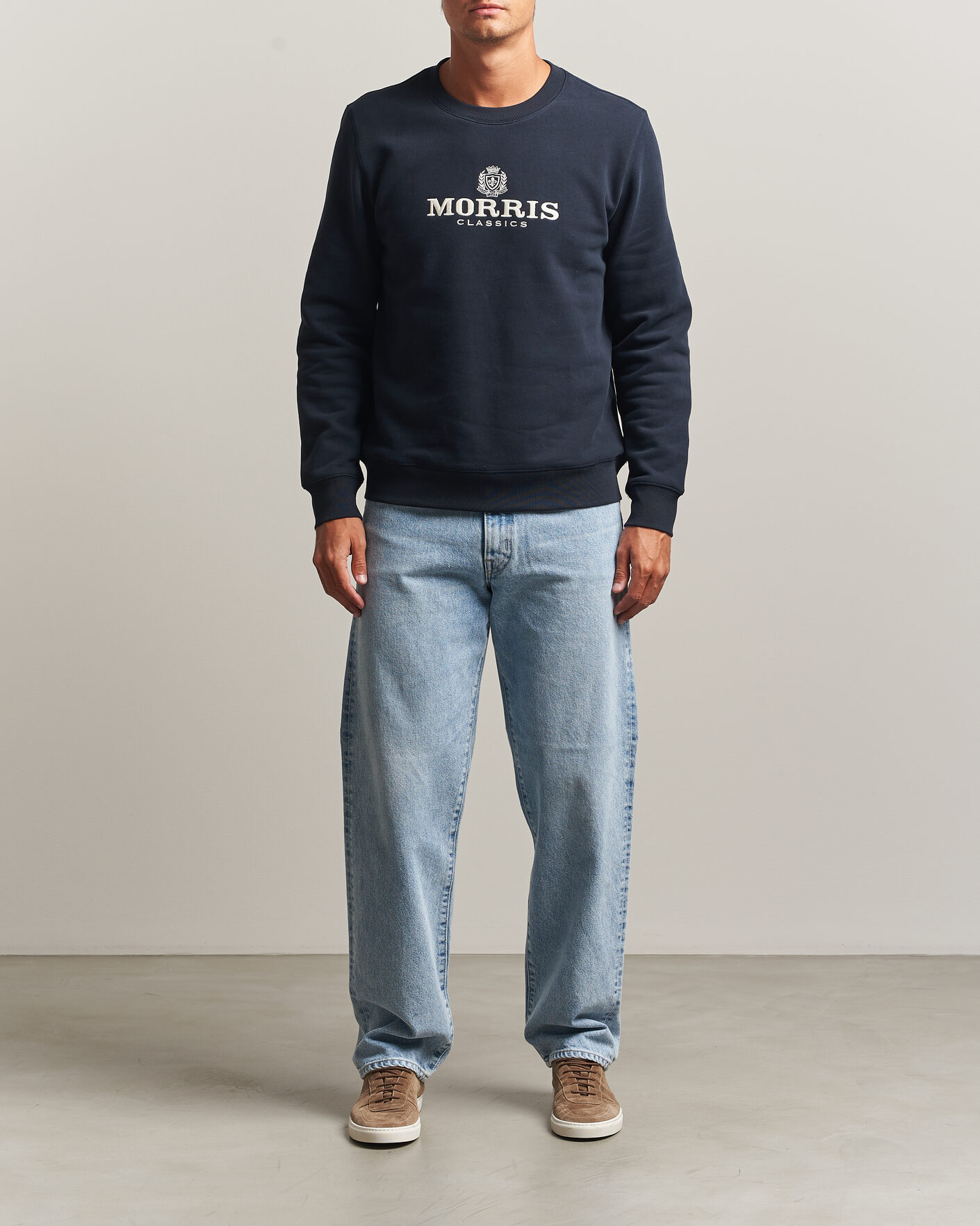 Heren | Truien | Morris | Brian Sweatshirt Old Blue