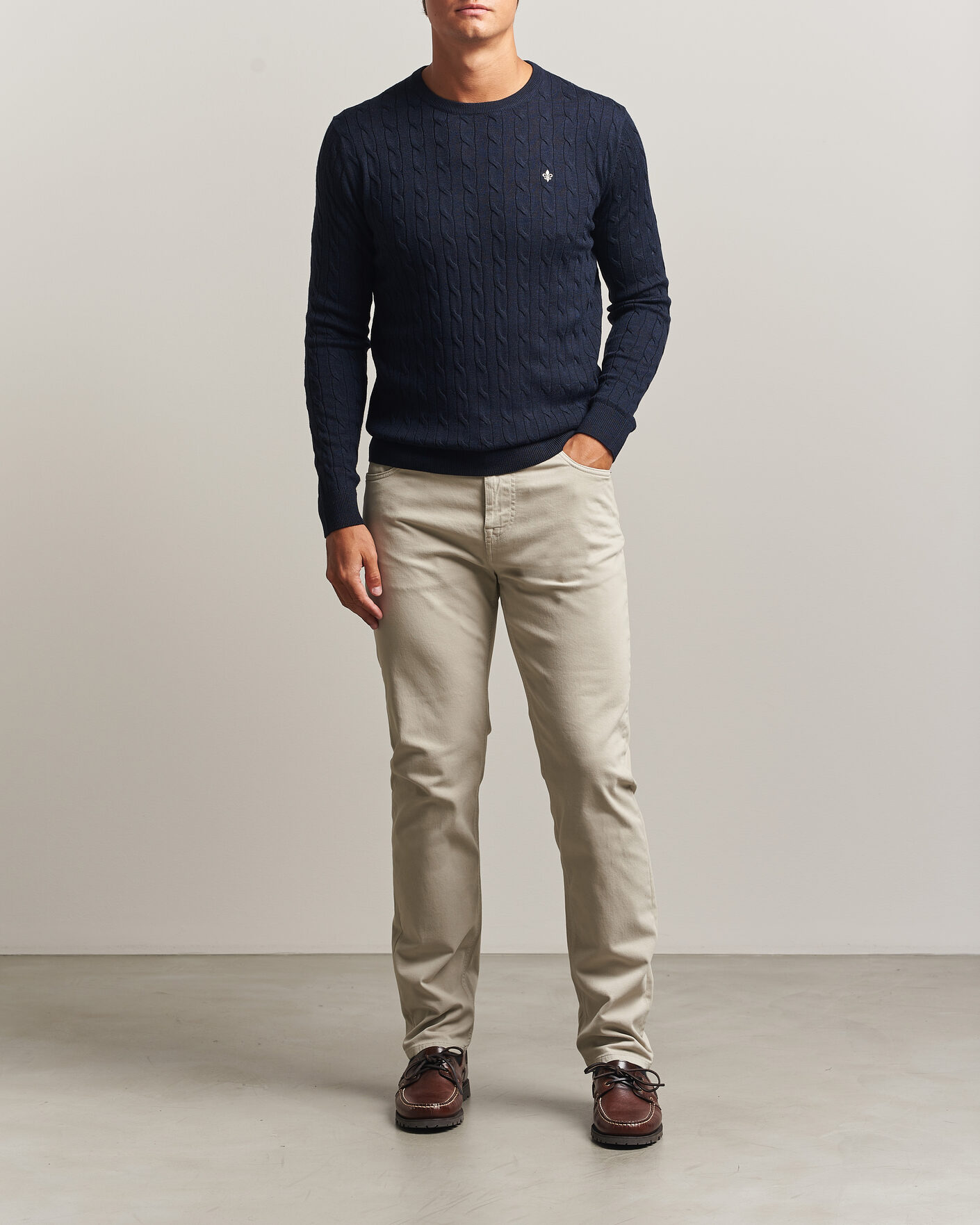 Heren | Broeken | Morris | James Brushed 5-Pocket Pant Khaki