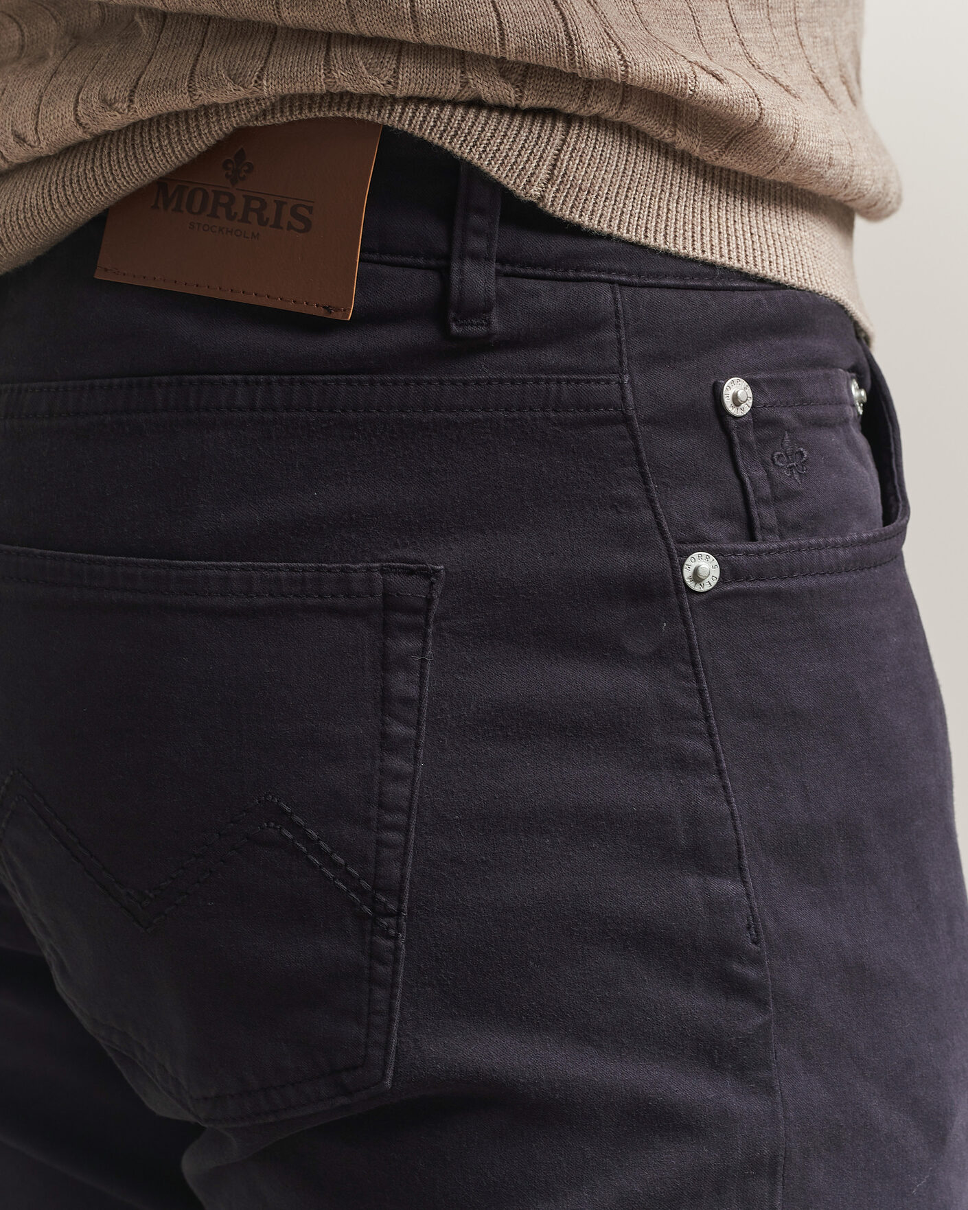Homme | Pantalons | Morris | James Brushed 5-Pocket Pant Blue