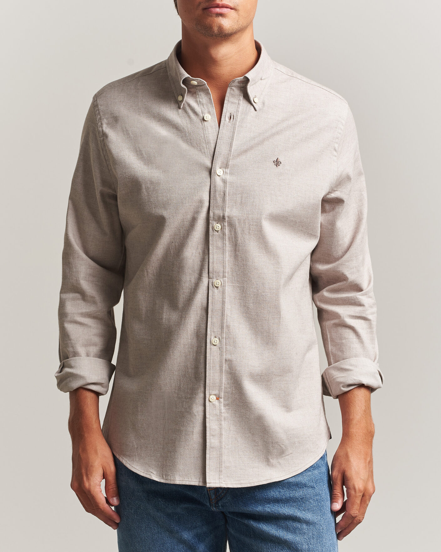 Homme | Chemises | Morris | Watts Flannel Shirt Khaki