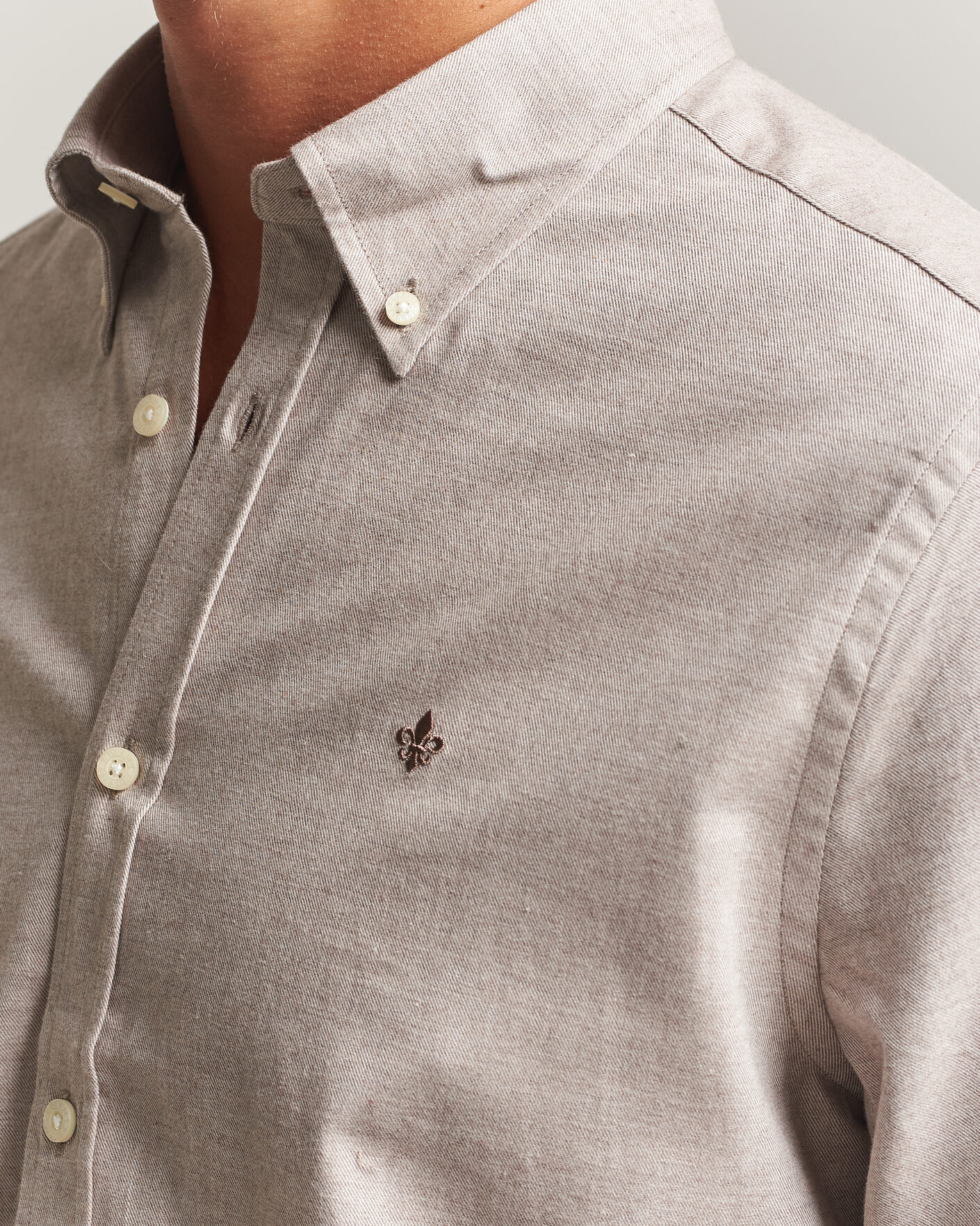 Homme | Chemises | Morris | Watts Flannel Shirt Khaki