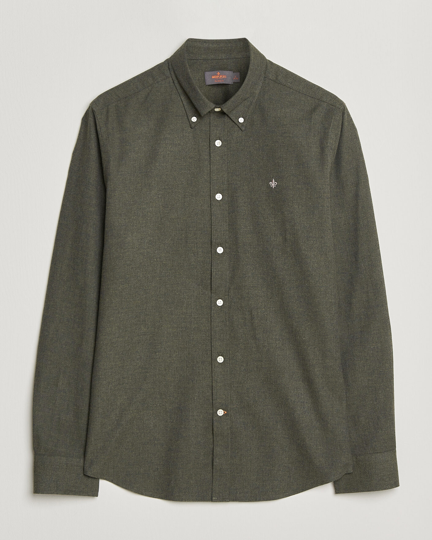Heren | Overhemden | Morris | Watts Flannel Shirt Olive