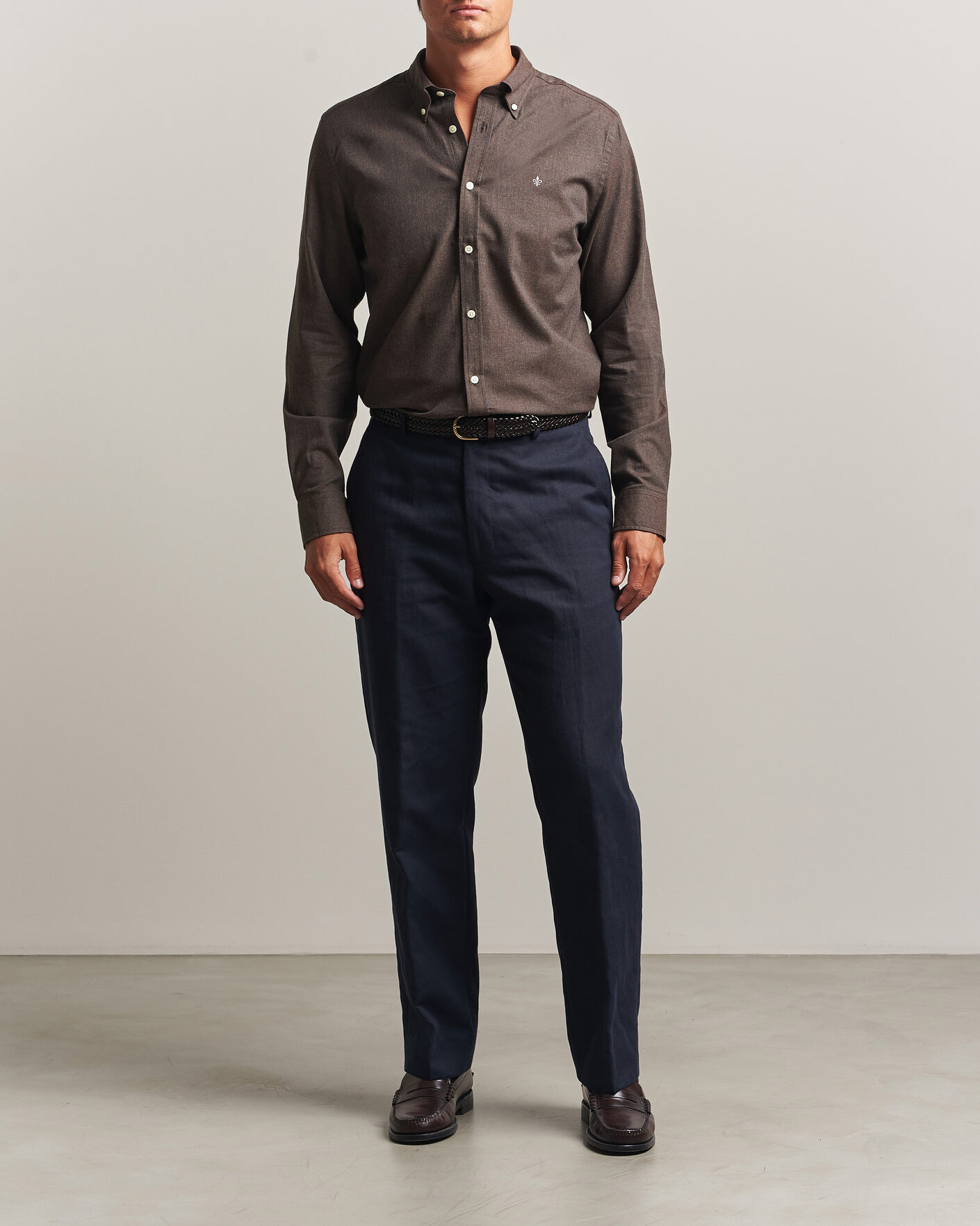 Heren | Overhemden | Morris | Watts Flannel Shirt Brown
