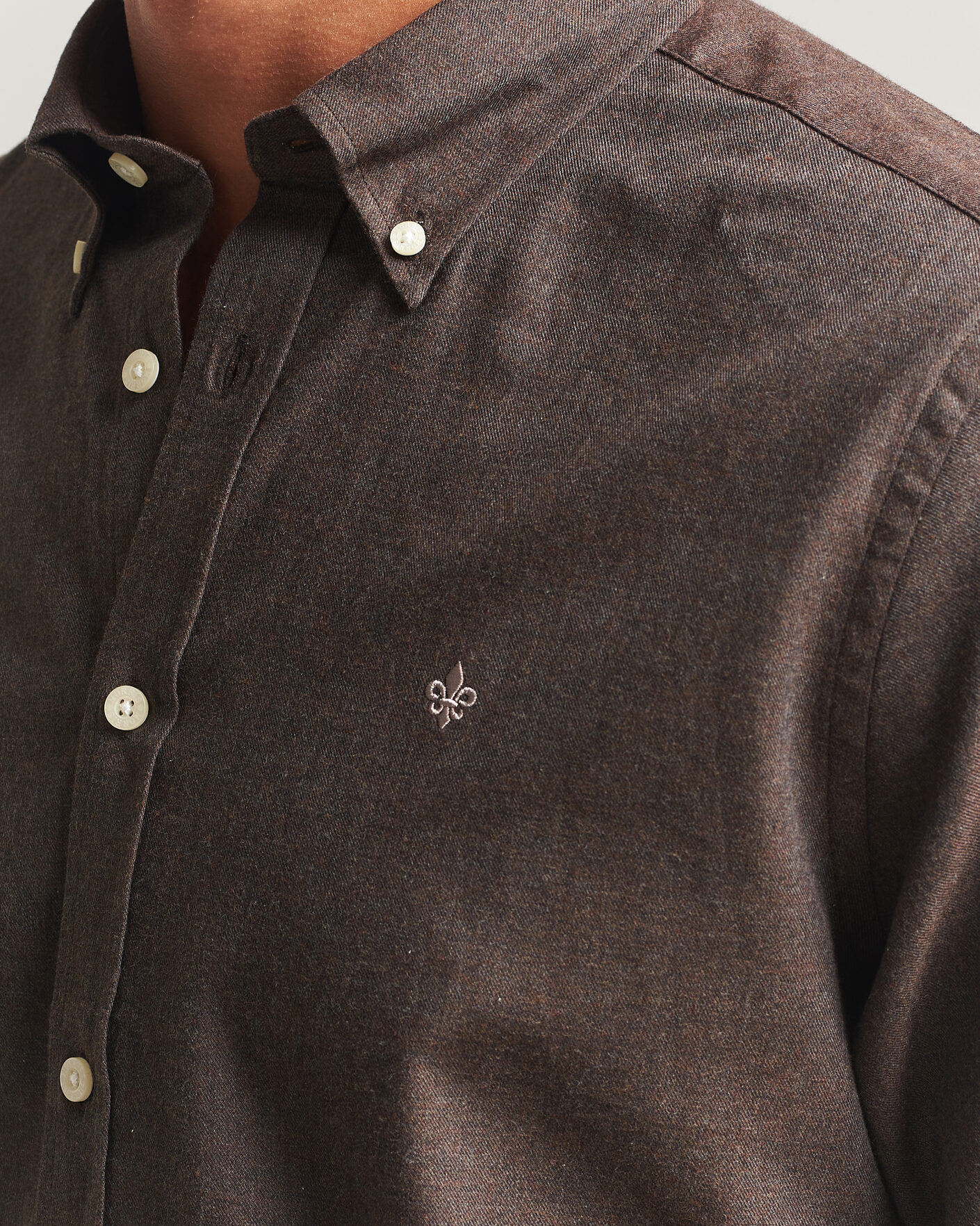 Heren | Overhemden | Morris | Watts Flannel Shirt Brown