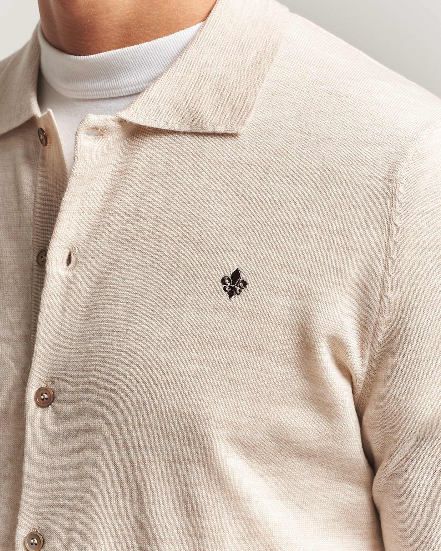Homme | Chemises | Morris | Merino Shirt Cardigan Off White