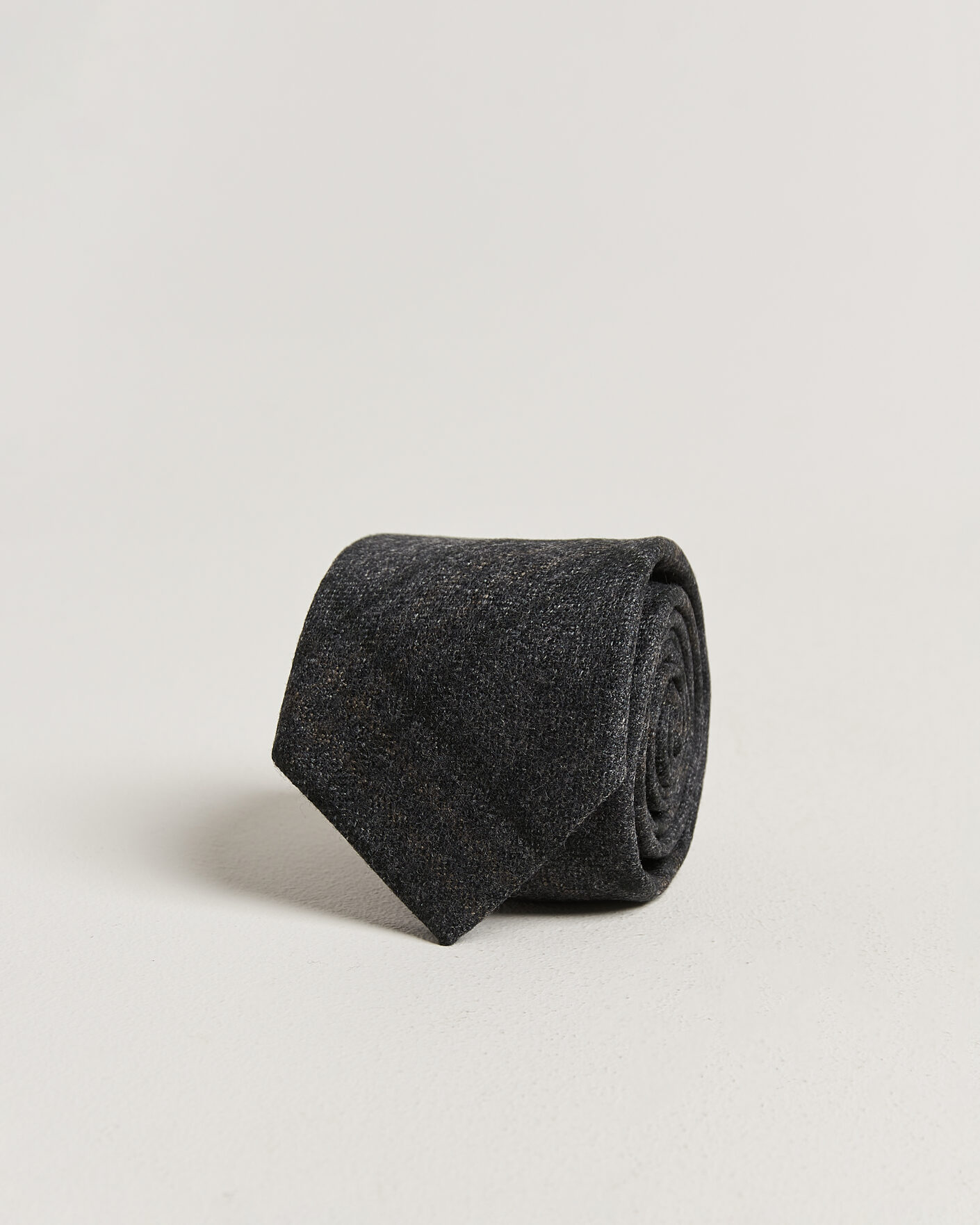 Heren | Stropdassen | Amanda Christensen | Wool Checked 8cm Tie Dark Grey