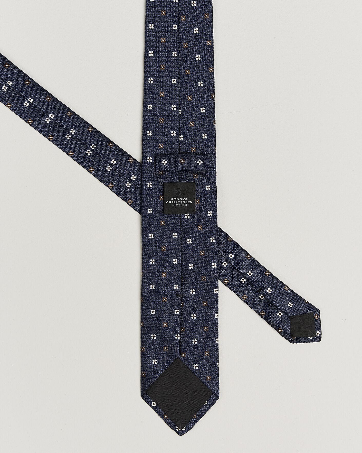 Homme | Cravates | Amanda Christensen | Silk Flower 8cm Tie Navy