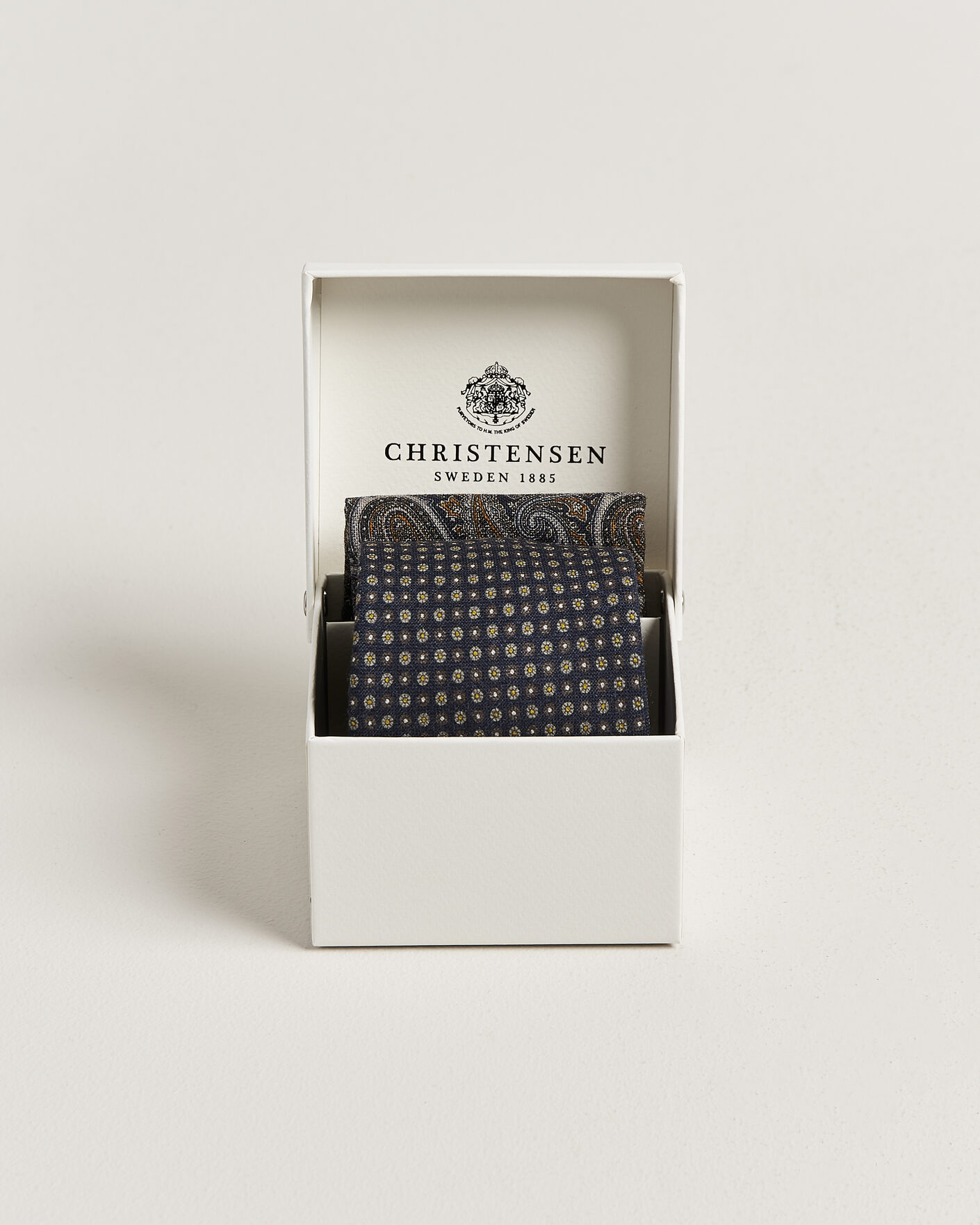 Homme | Cravates | Amanda Christensen | Box Set Wool 8 cm Tie And Pocket Square Navy