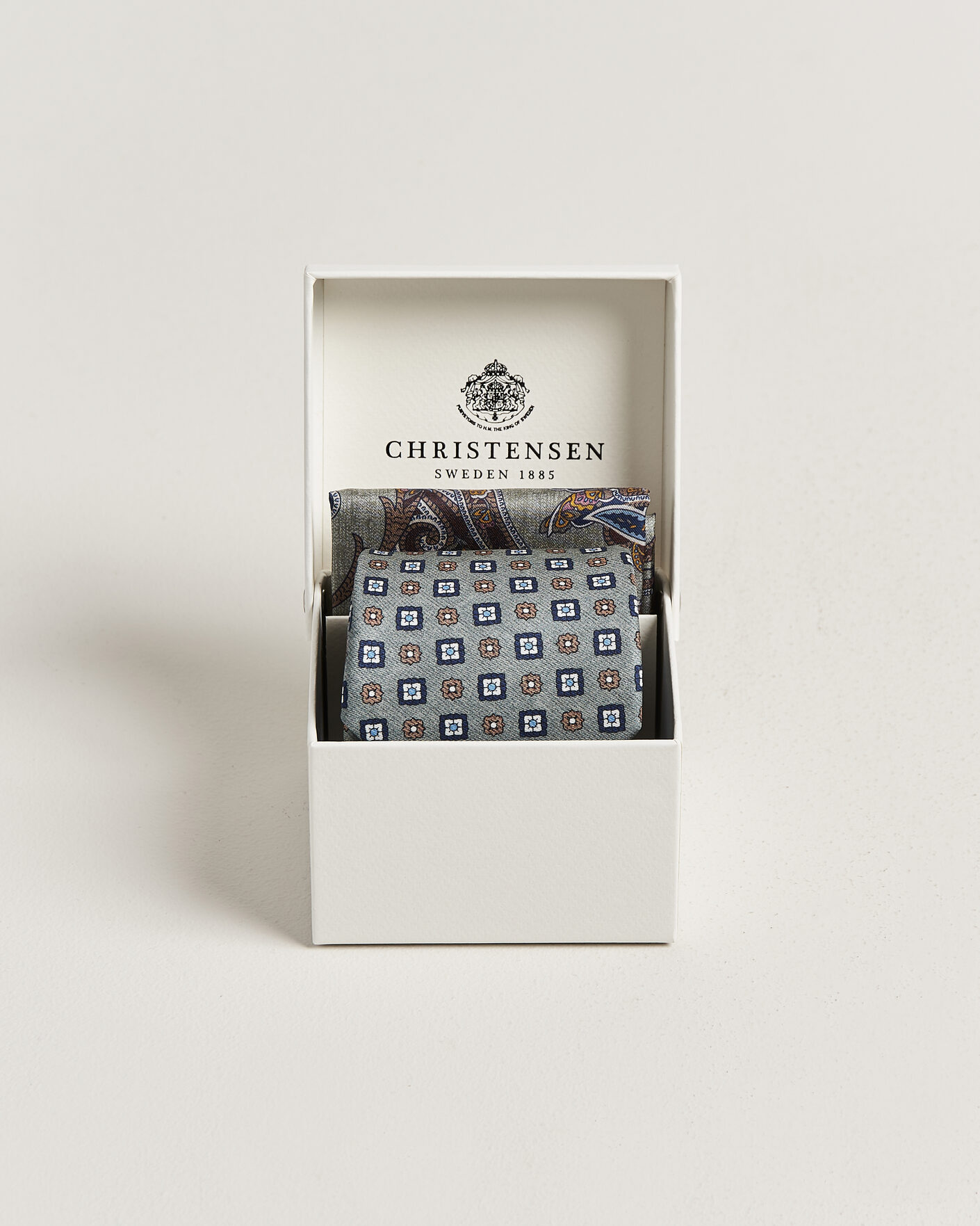 Homme | Cravates | Amanda Christensen | Box Set Silk 8 cm Tie And Pocket Square Green