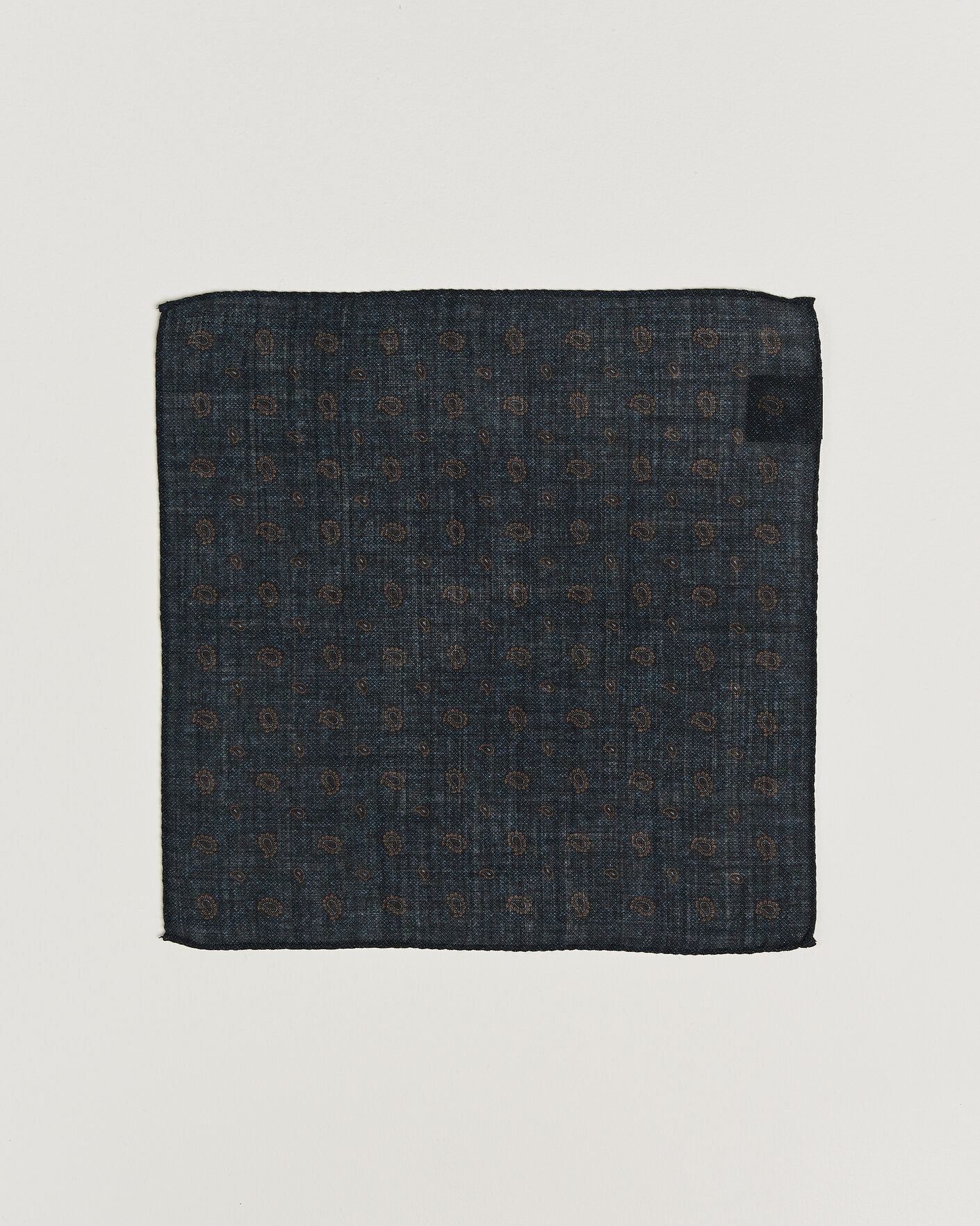Homme | Pochettes De Costume | Amanda Christensen | Wool Paisley Pocket Square Navy