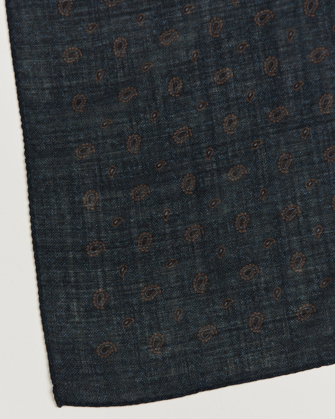 Homme | Écharpes | Amanda Christensen | Wool Printed Paisley Bandana Navy